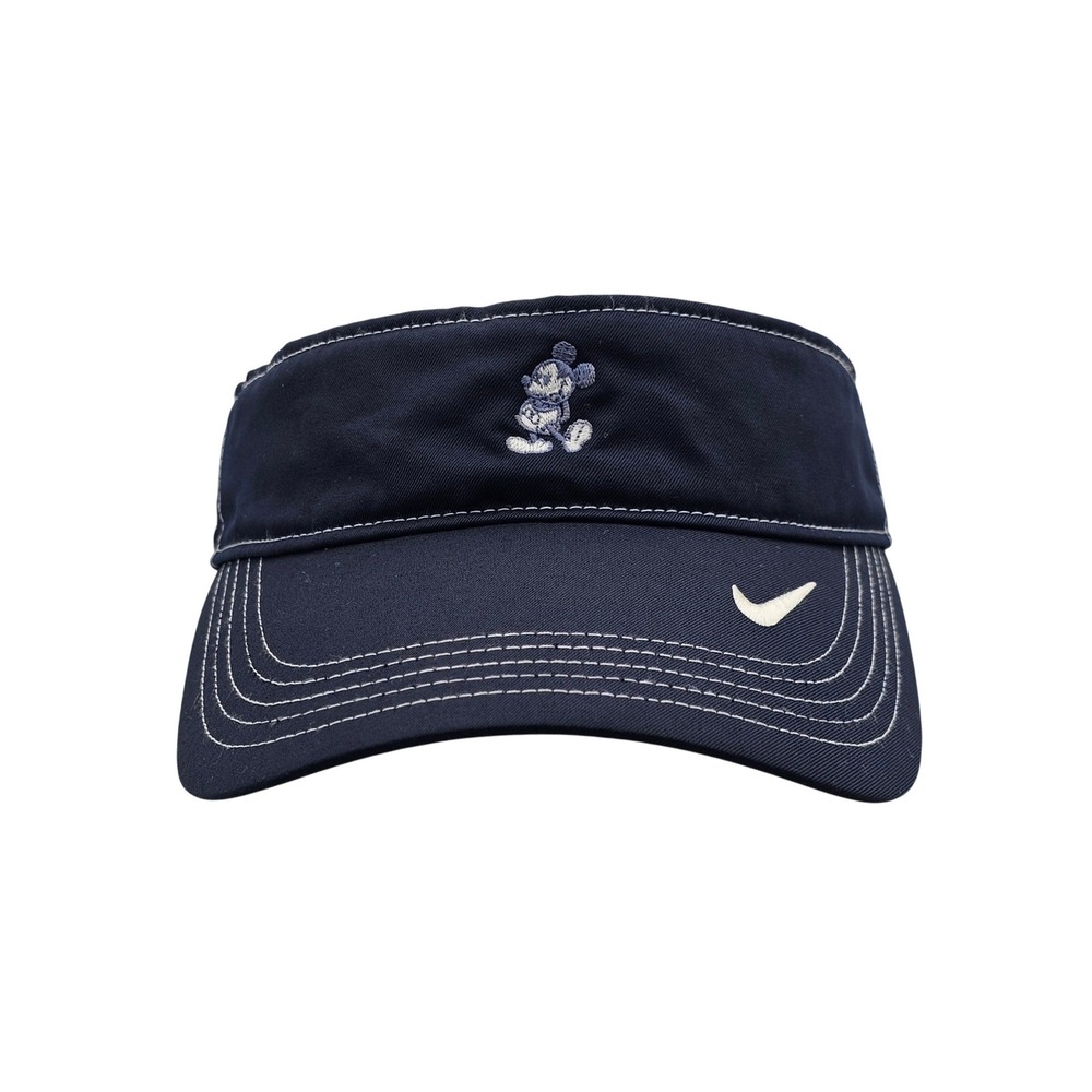 Nike Disney Parks Mickey Mouse Dri-Fit Tour Golf Visor Navy Blue Adjustable Hat